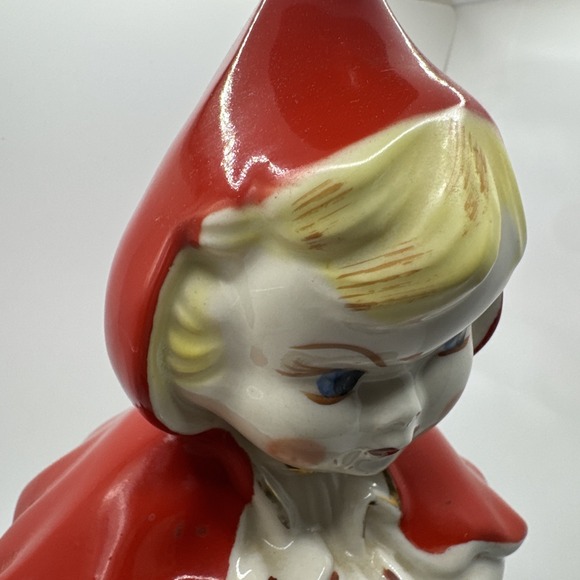 Vintage Hull Little Red Riding Hood Cookie Jar 1940's Pat. Des. No. 135889 USA - Picture 4 of 12